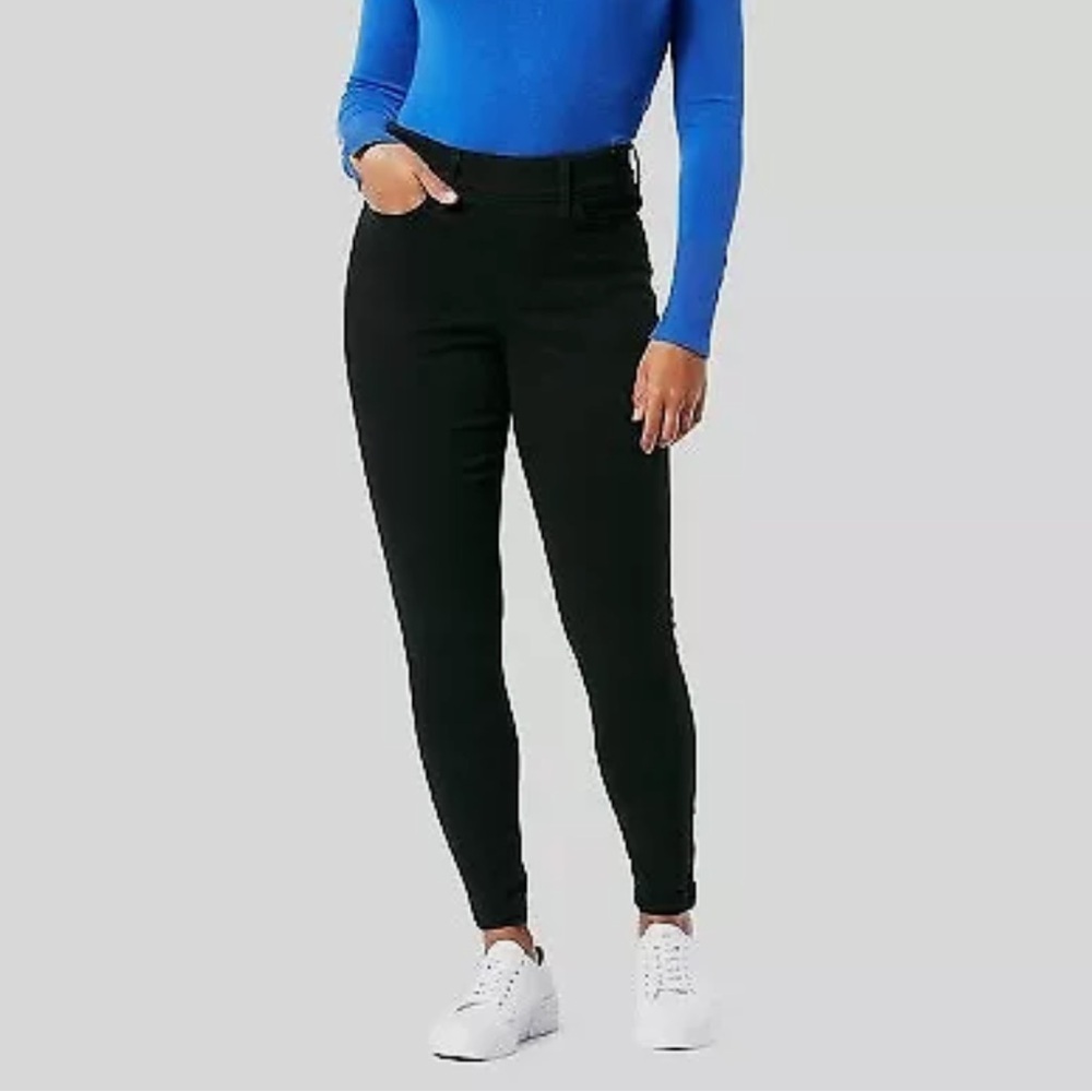 NWT DENIZEN Levi’s Women’s pull-on high rise super skinny jeans black Raven 14